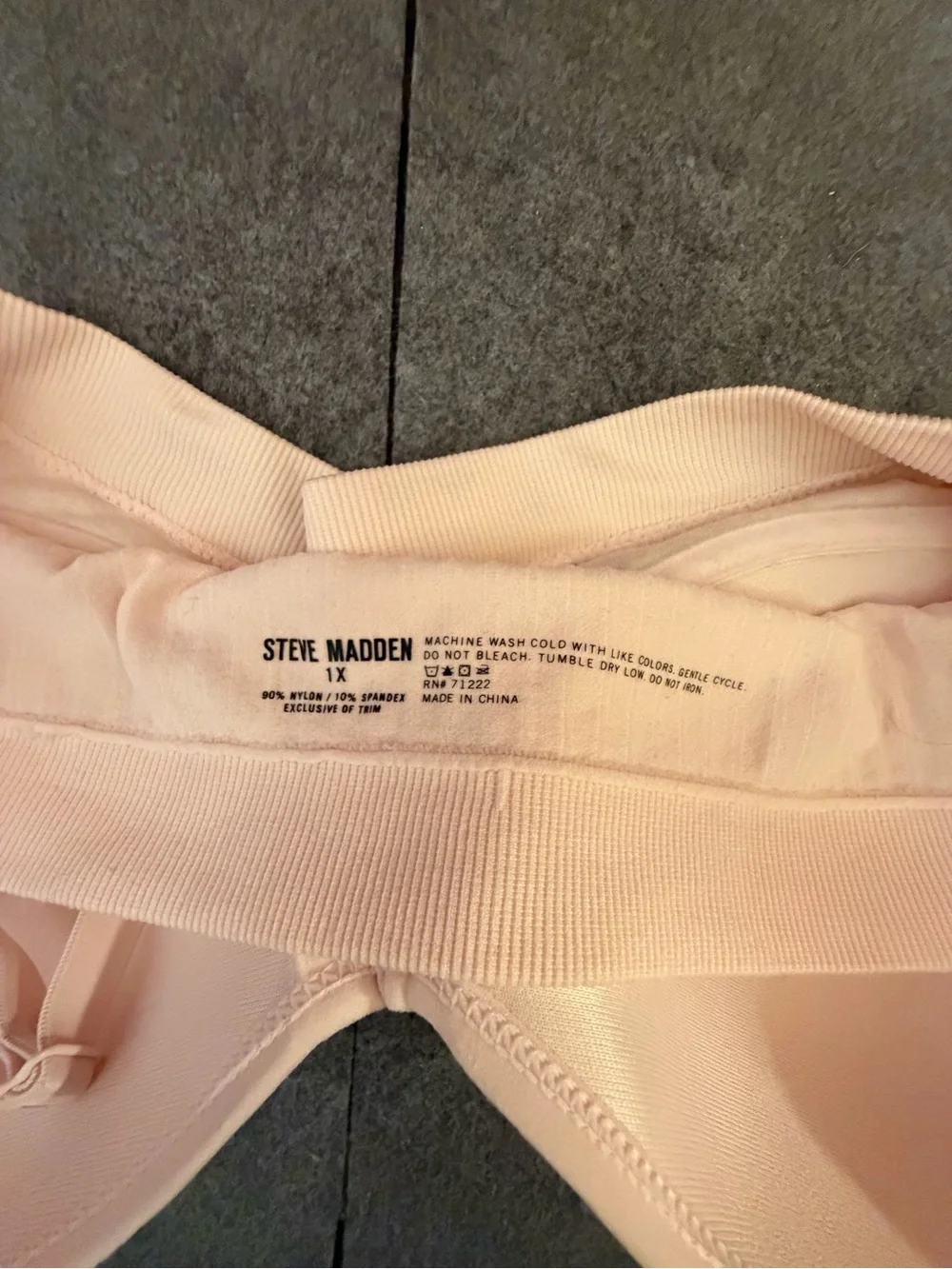 Steve Madden Blush Ribbed Wireless Bralette